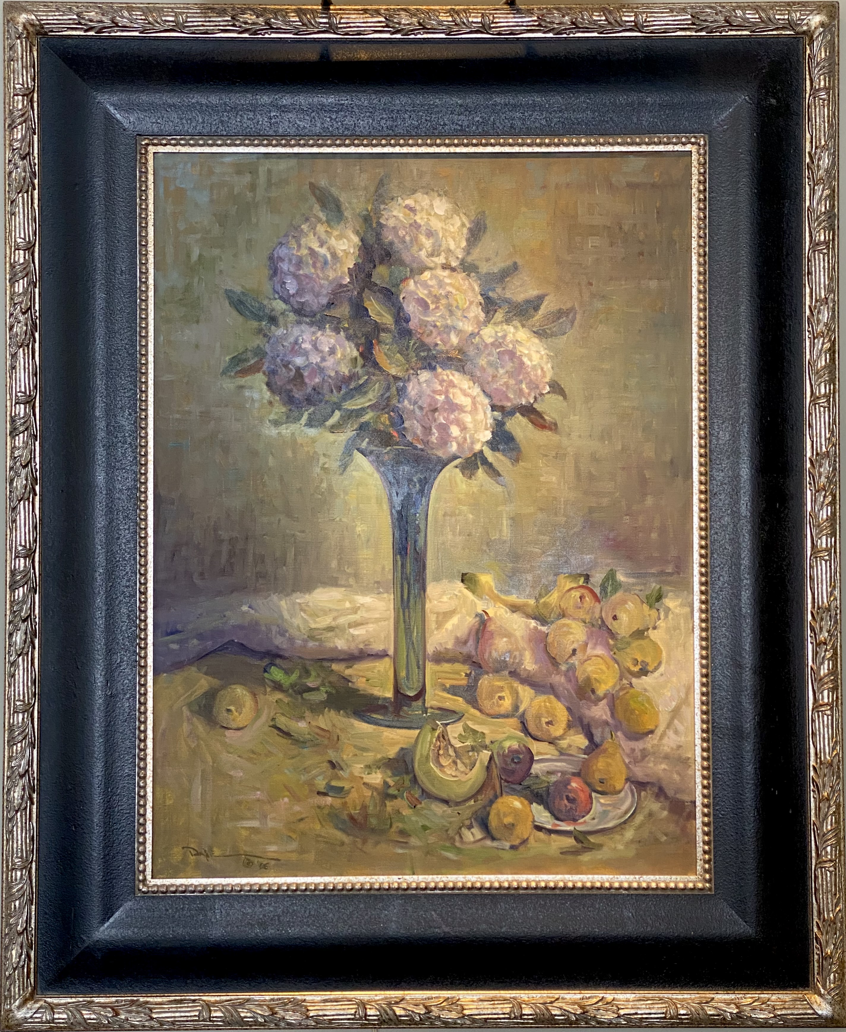 Blue Vase with Fruit