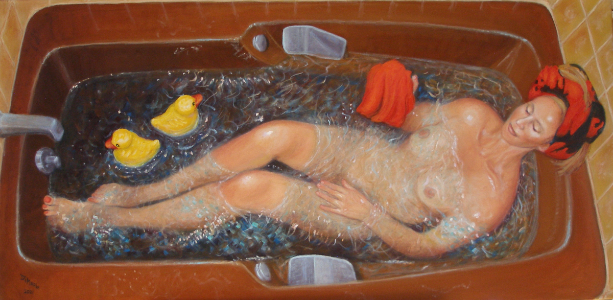 Bath #5 -Nude with Rubber Ducks