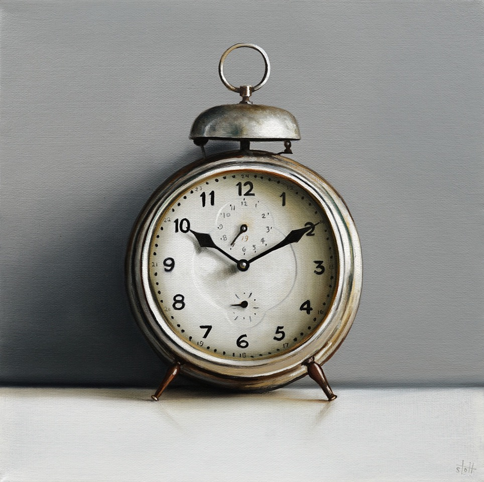 Christopher Stott, 10:10, No.19, oil on canvas, 10 x 10", $1,250.