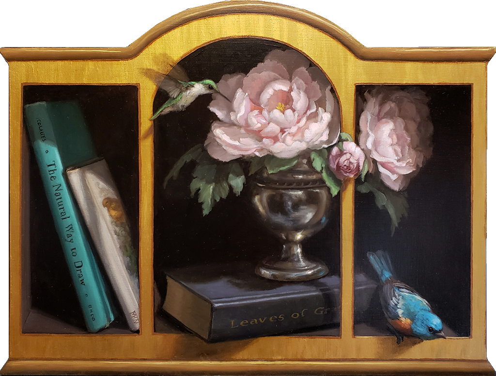 Floral in Bookcase