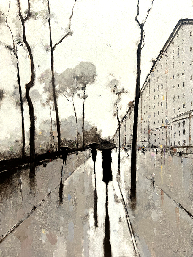 Avenue with Umbrellas