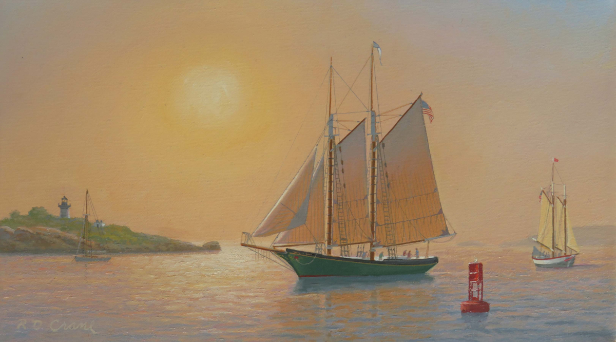 Summer Haze, Gloucester - Schooners "Thomas E. Lannon" and Ardelle