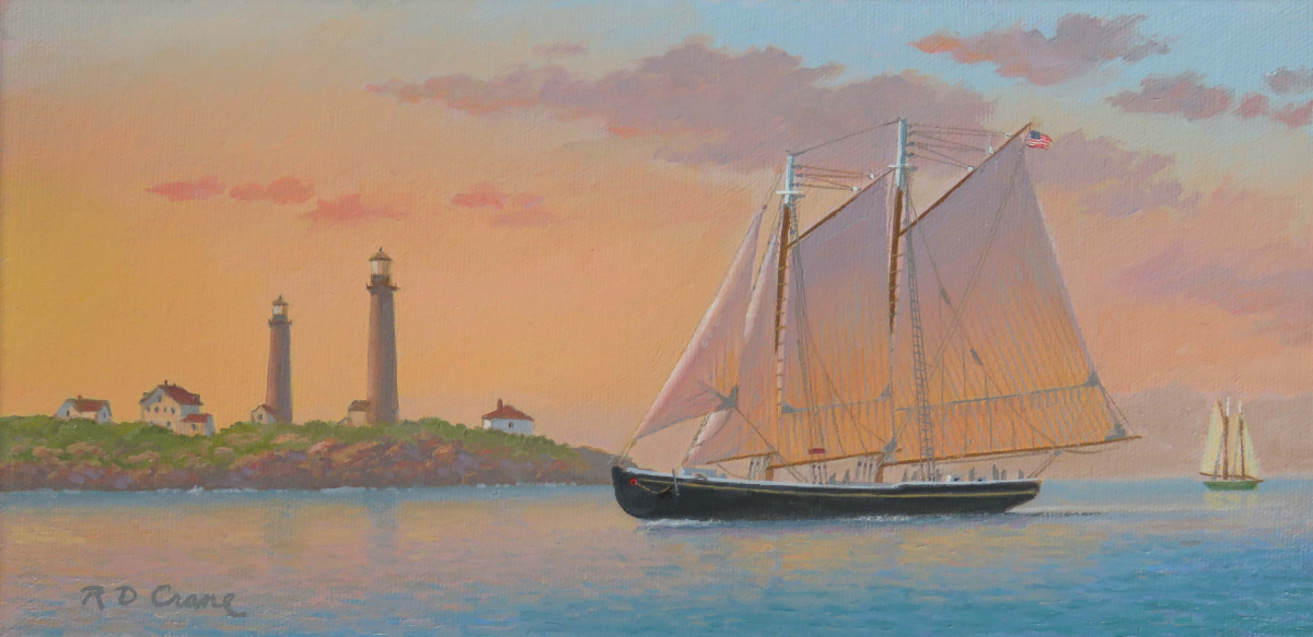 Summer Sunset Sail off Thacher Island (Schooner "Adventure)