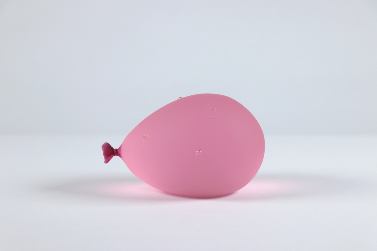 Water Balloon with Water Droplets- Pink