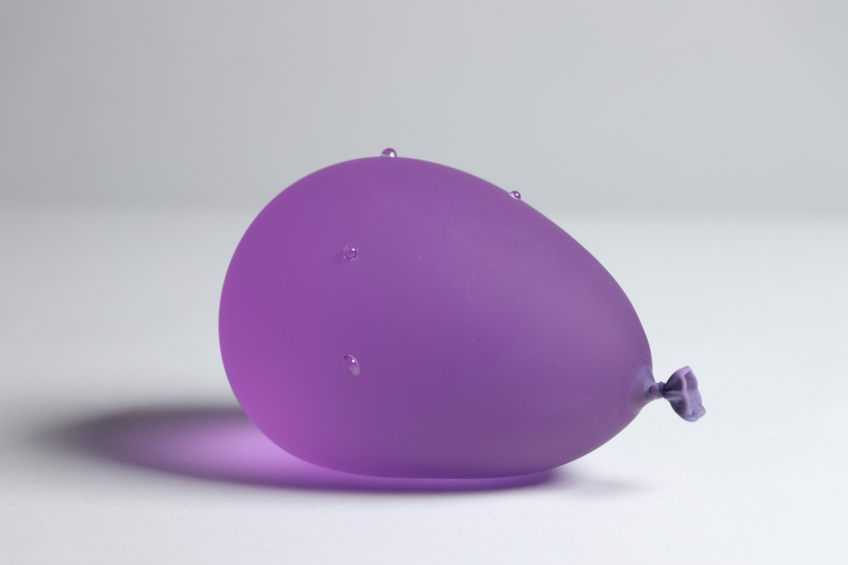 Water Balloon with Water Droplets - Dark Purple