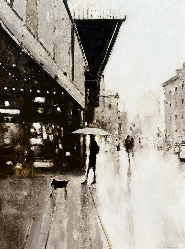 Market in Rain
