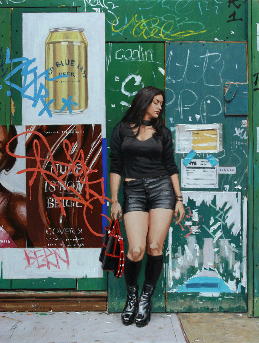 Julie by Construction Wall