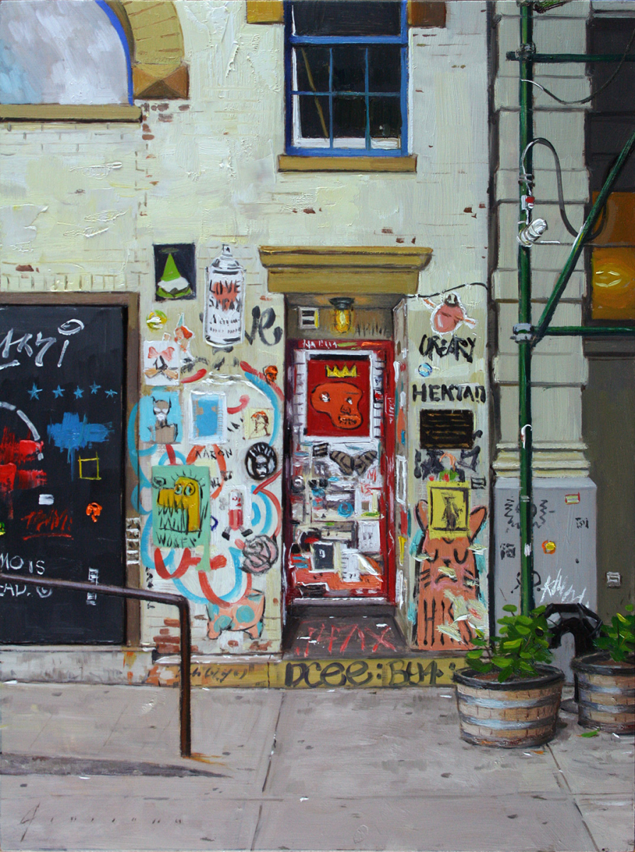 Basquiat's Studio with Graffiti