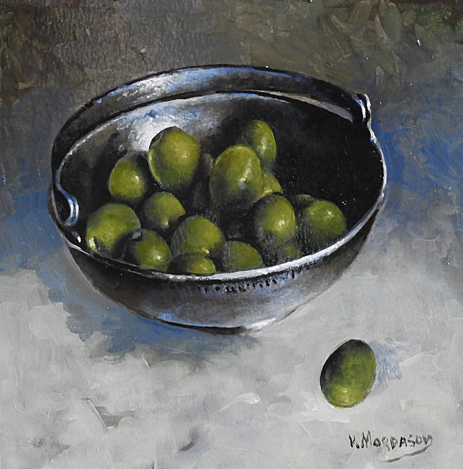 Reflections in Olive and Steel