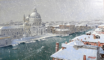 Winter's Echo in a Cityscape