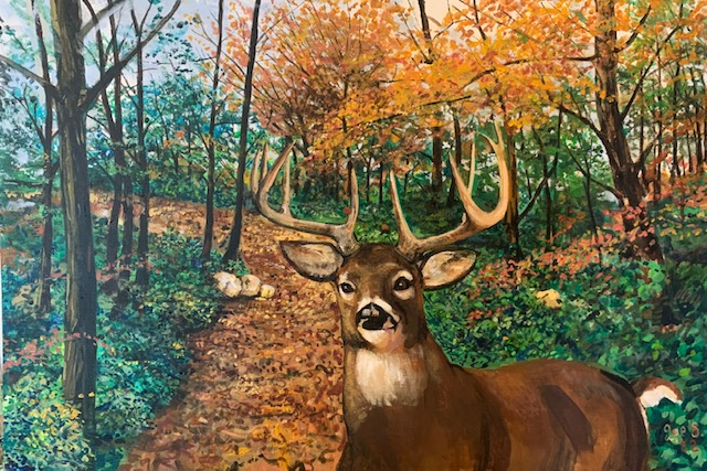 Landscape with Deer