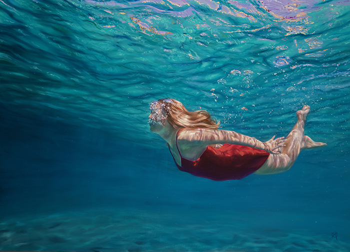 Golden Ocean Reflection-The Sea Remembers Her