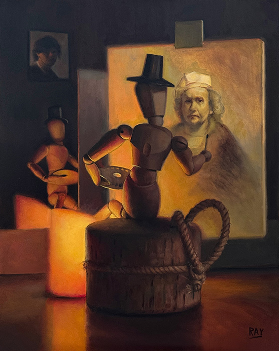 Woody Paints His Self Portrait