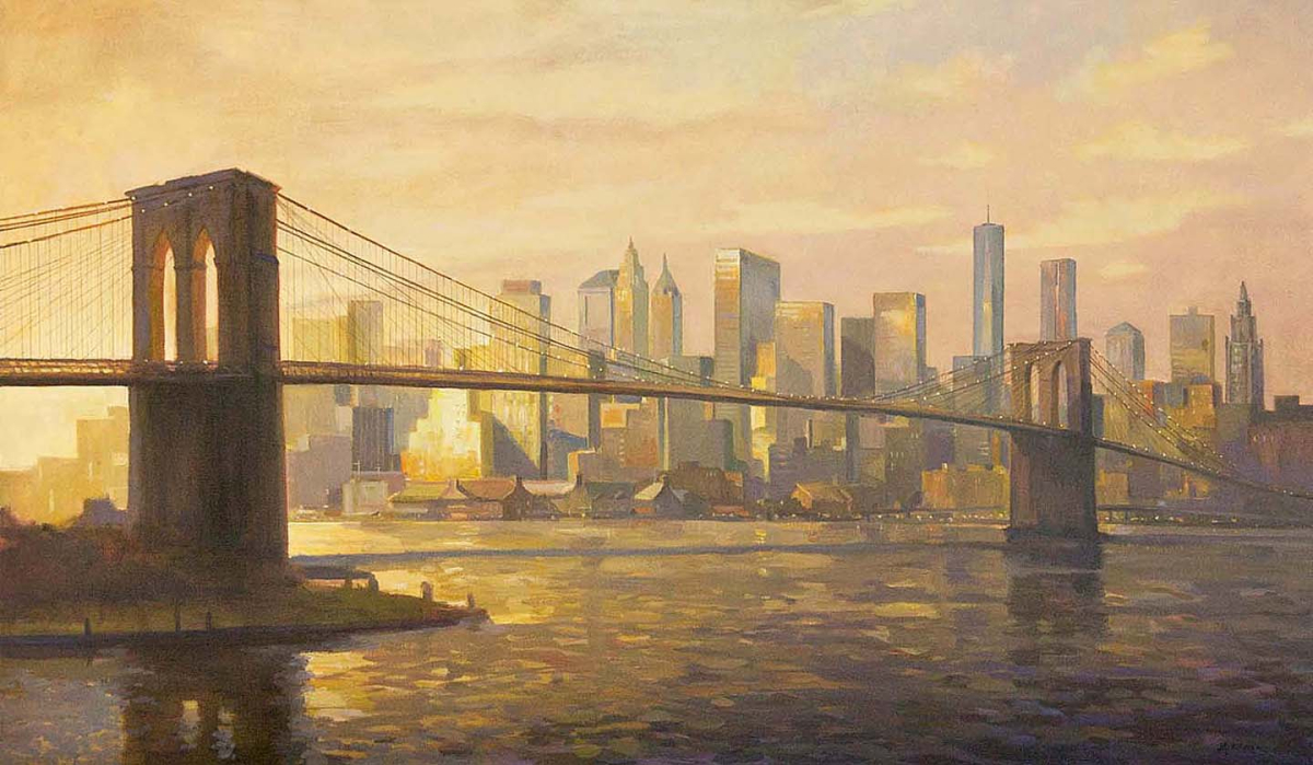 Sunset At Brooklyn Bridge