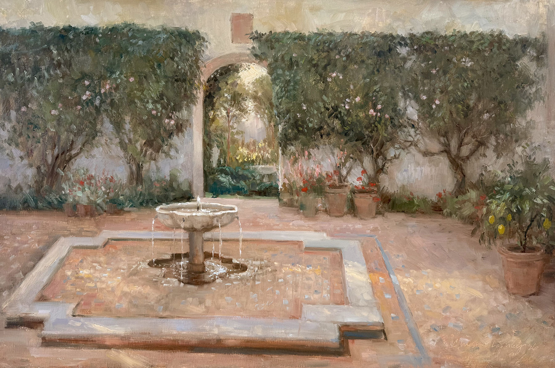 Reflective Light Alcazar Garden