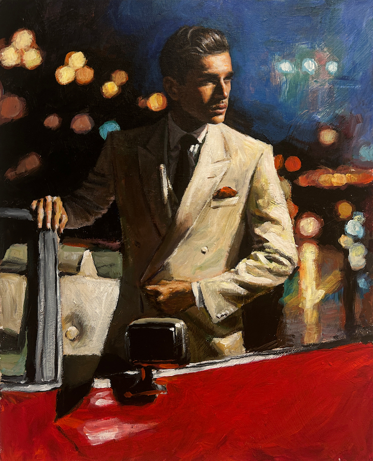 Jimmy With Red Cadillac - Vertical