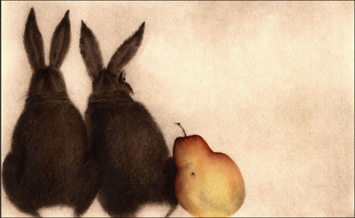 Deux Lapin et Poire