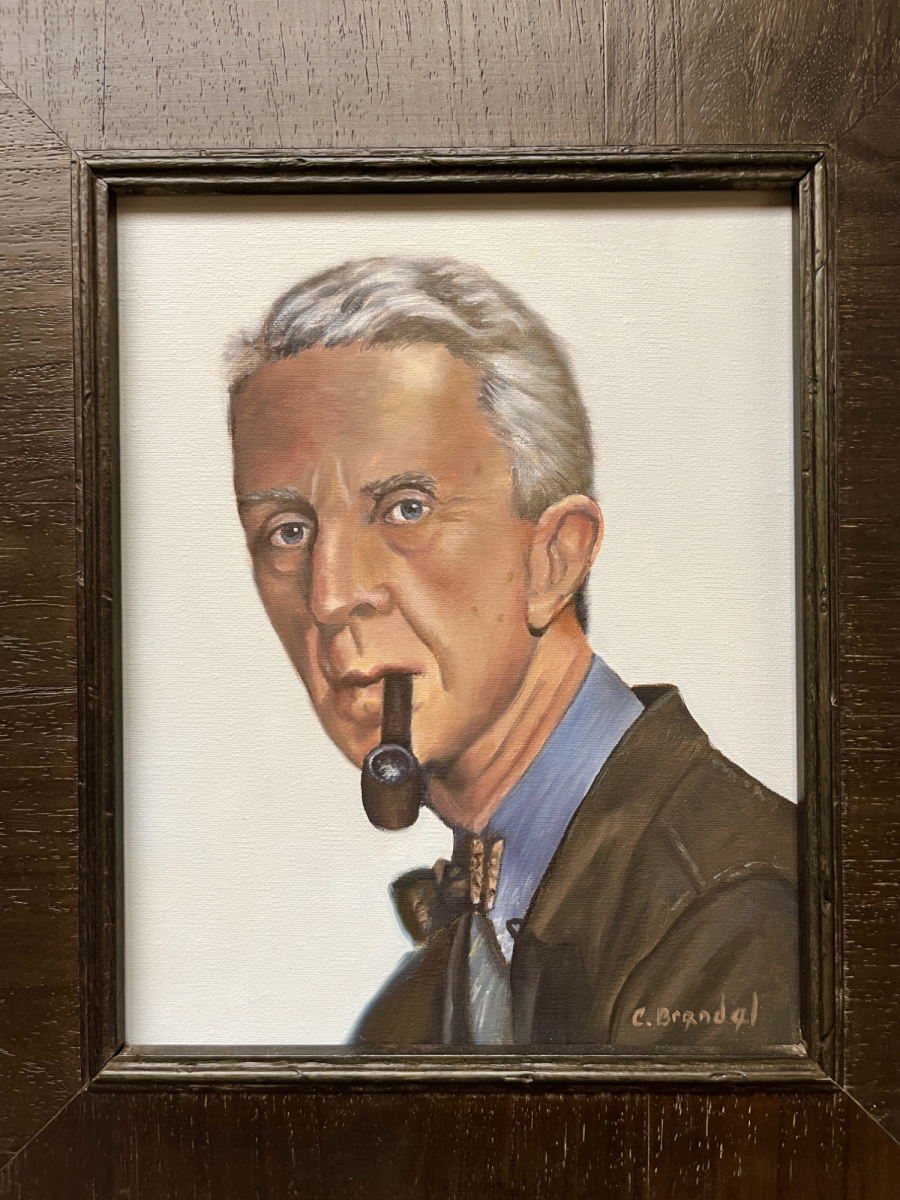 Portrait of Norman Rockwell oil painting