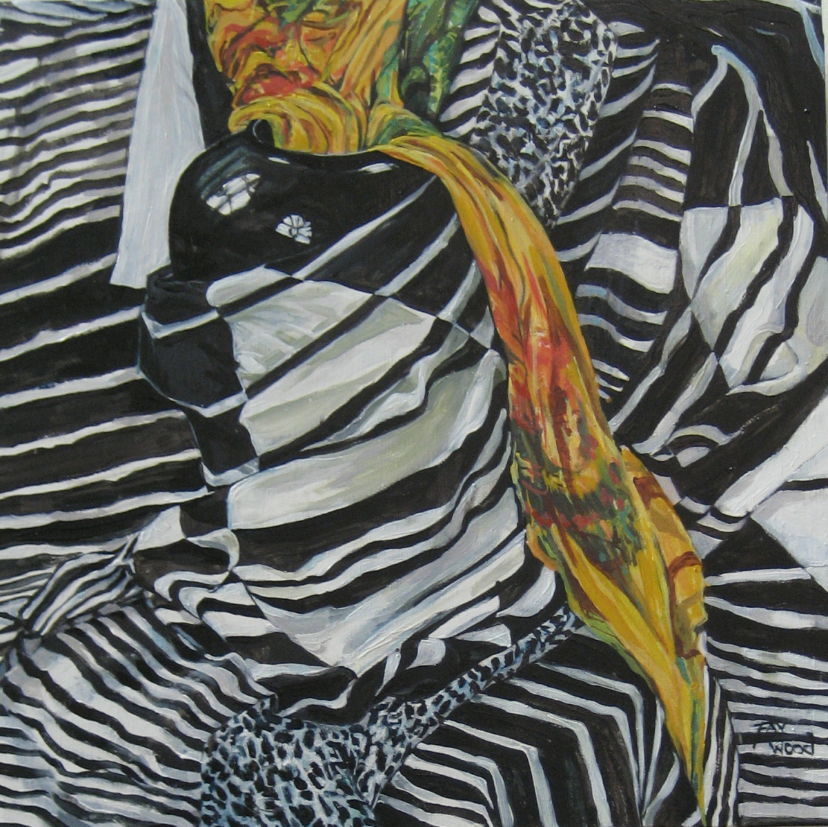 Tapestries of My Mind -Wrapped Black Vase