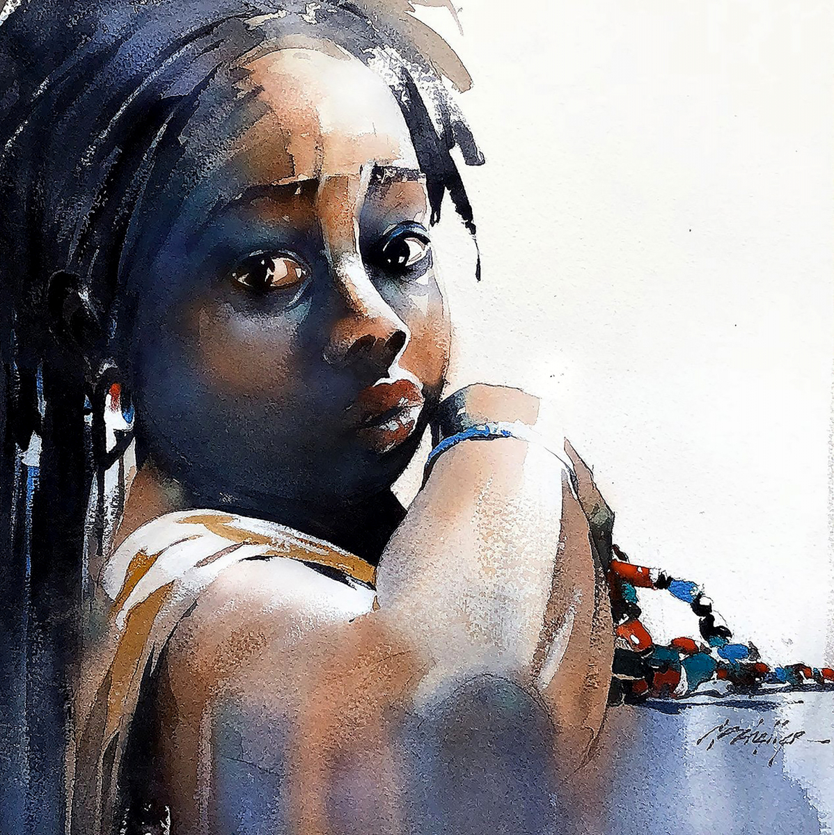 Girl with Beads