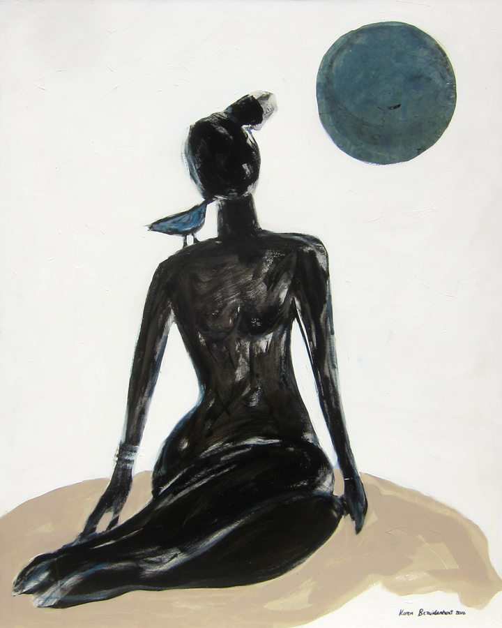 Woman with Blue Moon