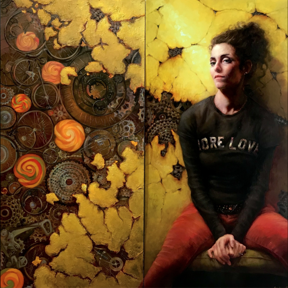 The Unicycle Muse (Jennifer Balkan- Diptych), 2020
