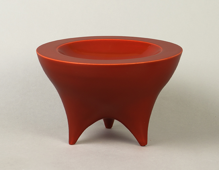 "Flat Rimmed Red Bowl"