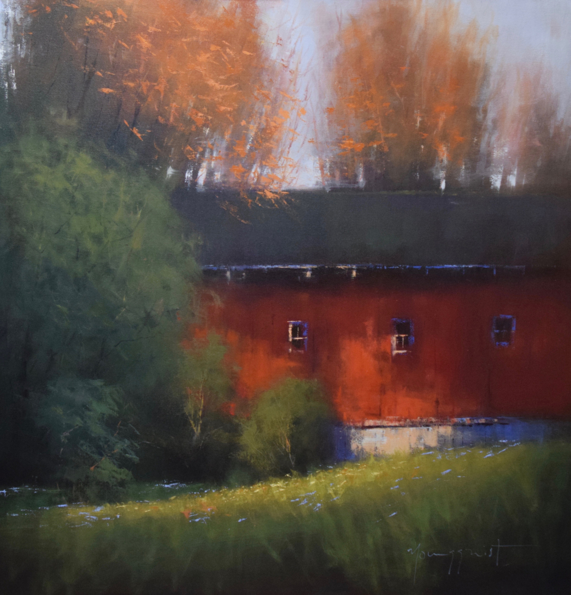"Red Barn in Autumn"