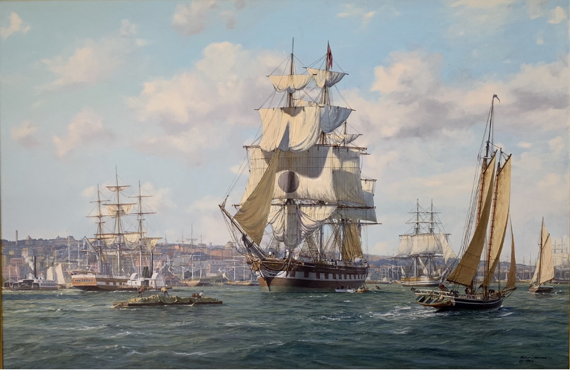 Black Ball Line Ship NEW YORK East River 1839