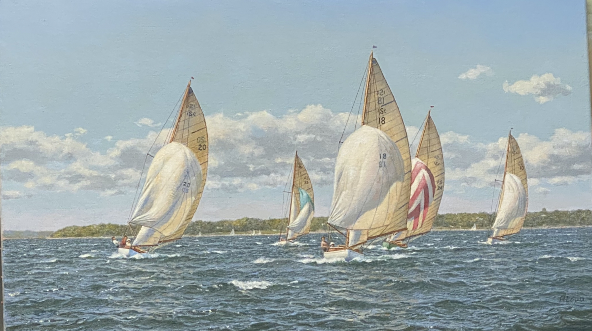 Larchmont In Summer Sound Inter Club Class Long Island Sound 1930