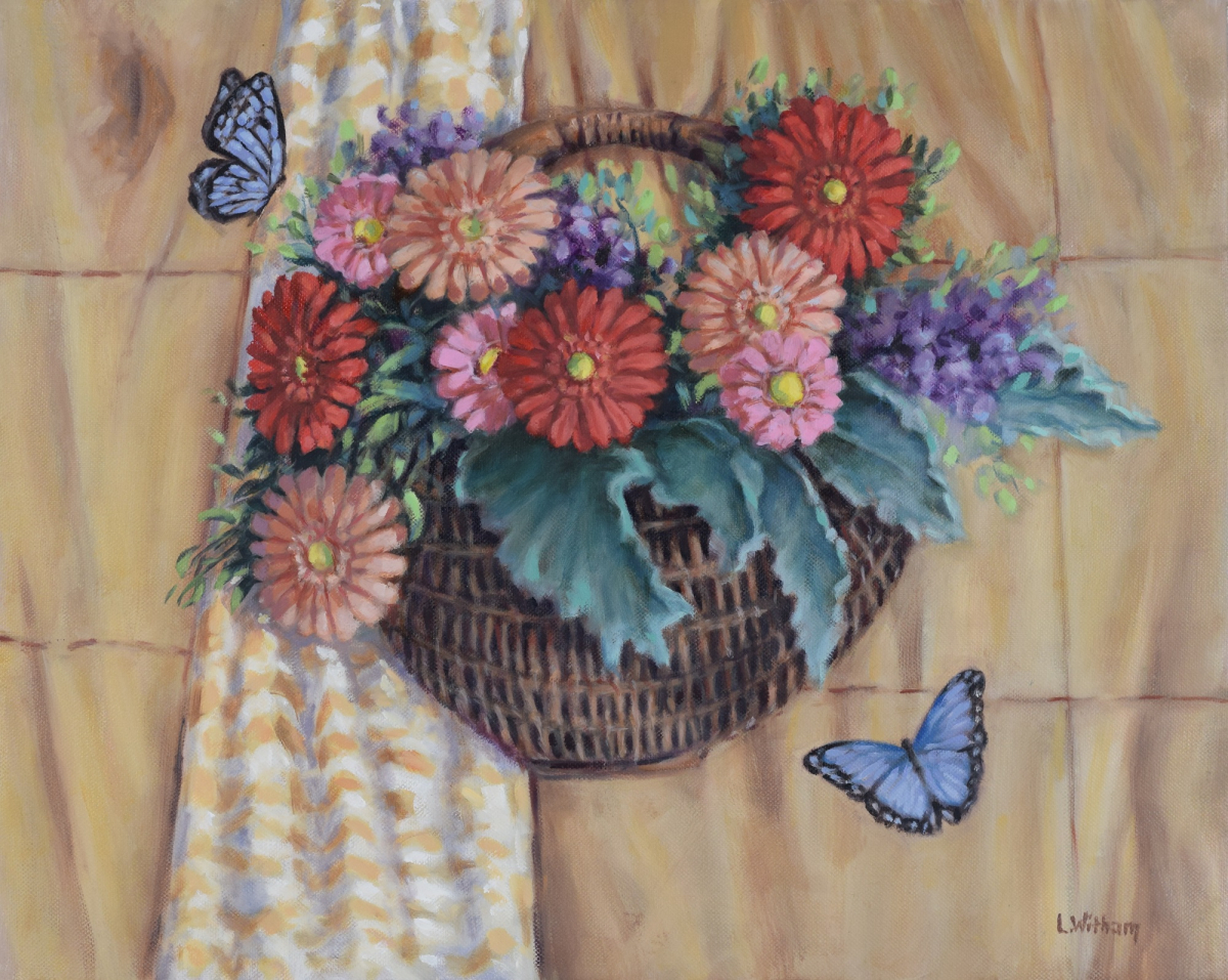 Basket with Butterflies