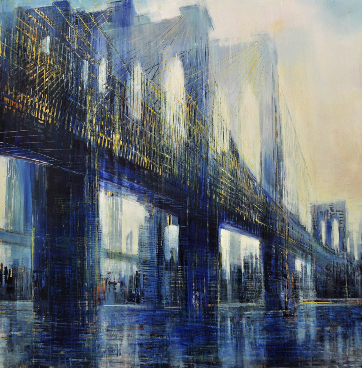 Arranged in Blue, Brooklyn Bridge