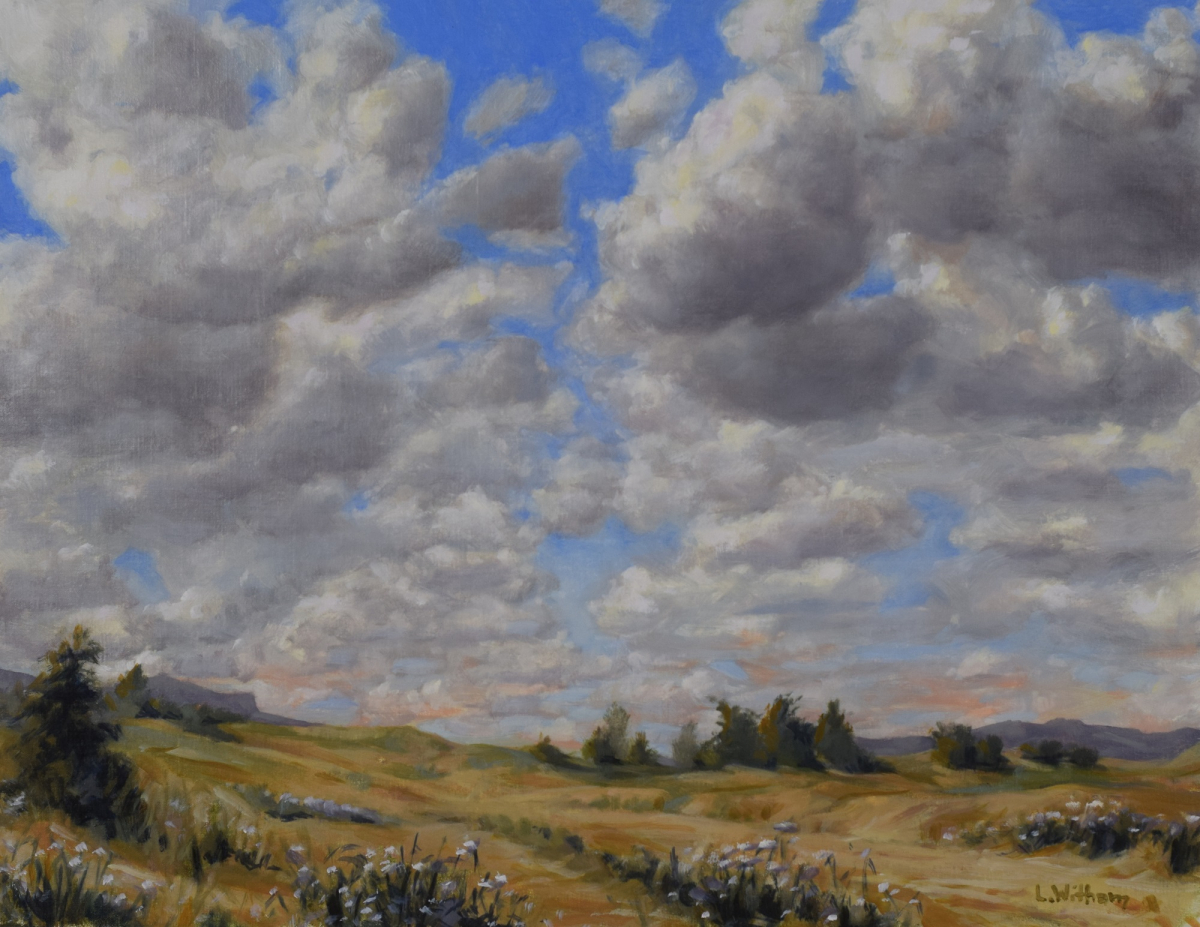 Cloudscape, oil on linen panel, 14x18