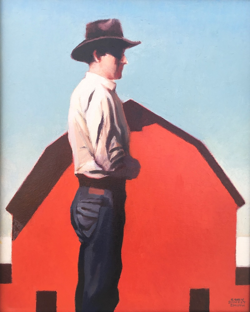 "Man with Red Barn"