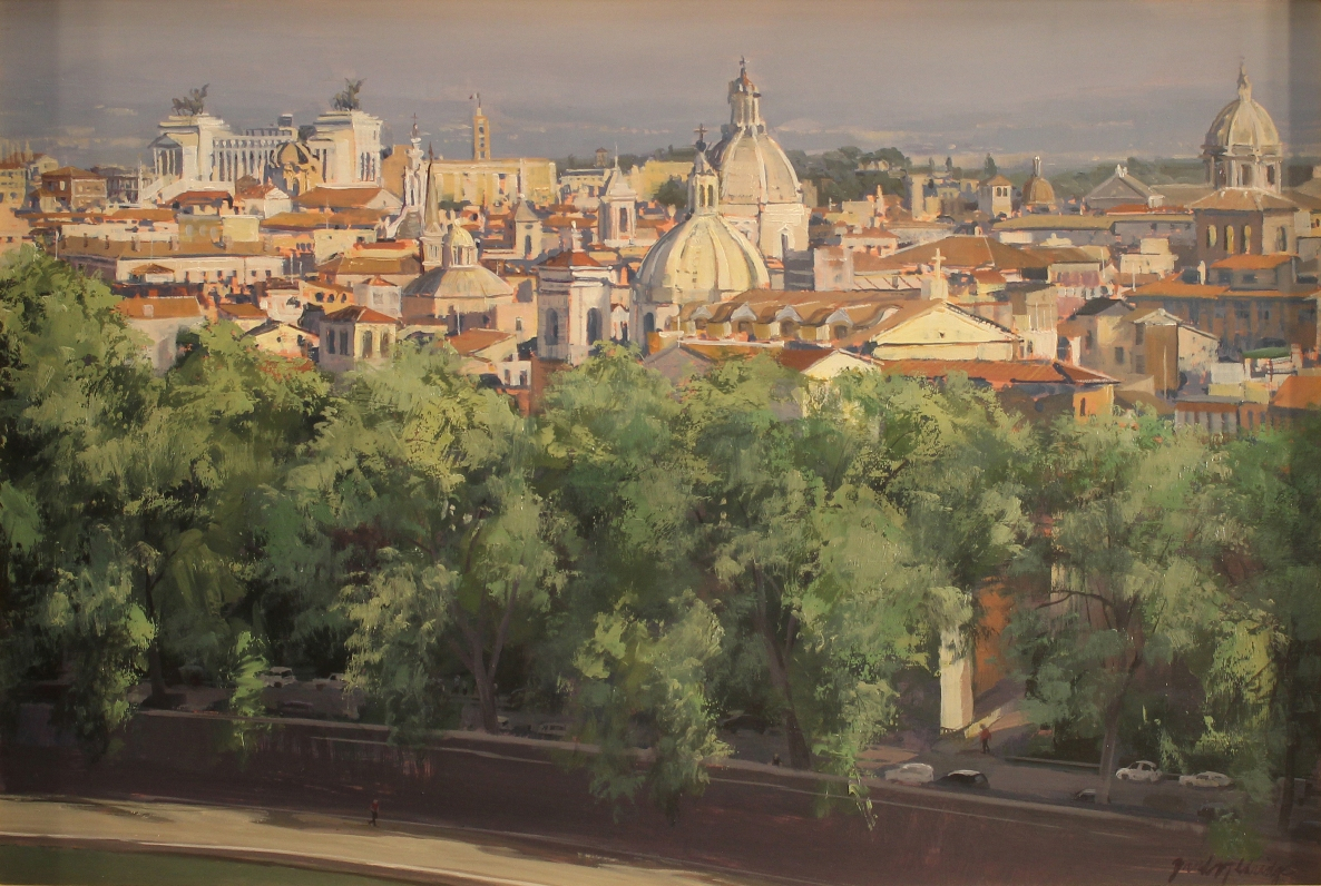 "A Walk by the Tiber (view from Rome from Castel Sant Angelo)"