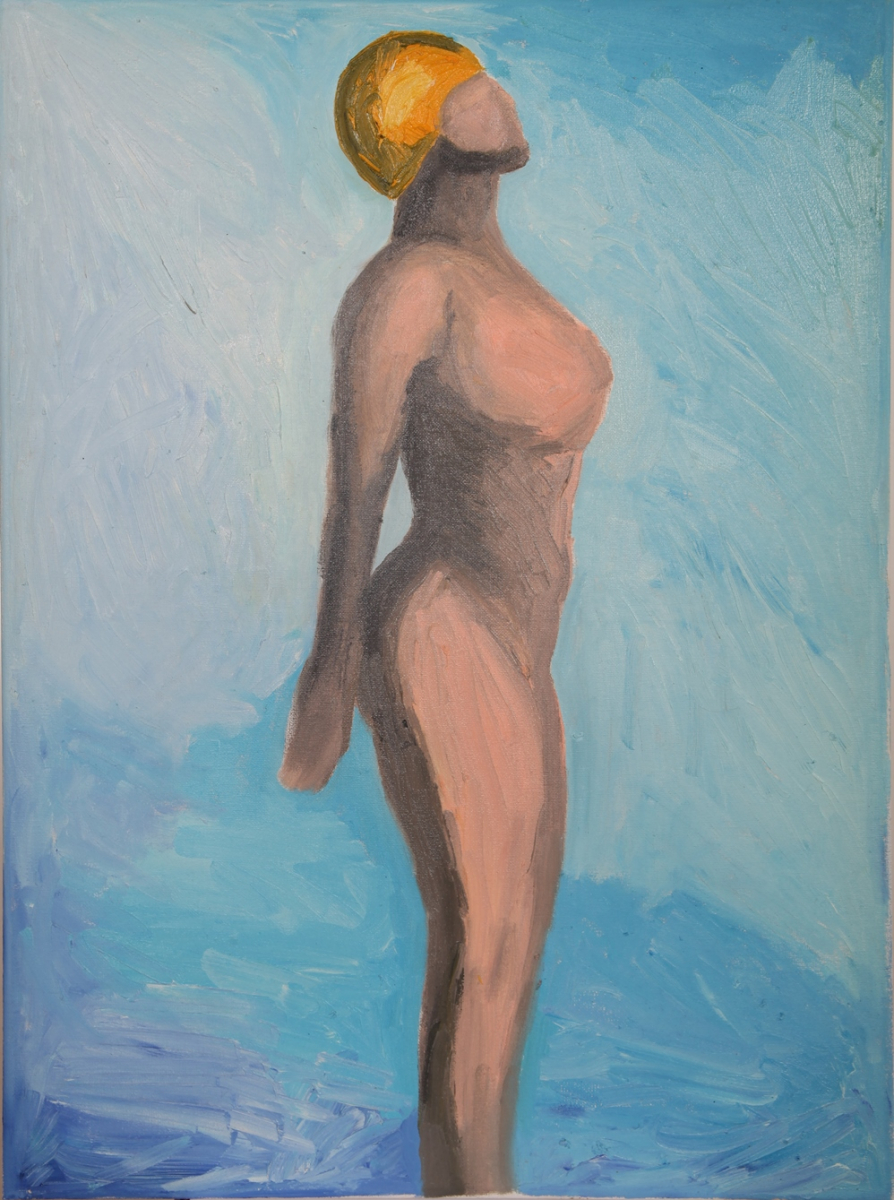 Lady with yellow helmet