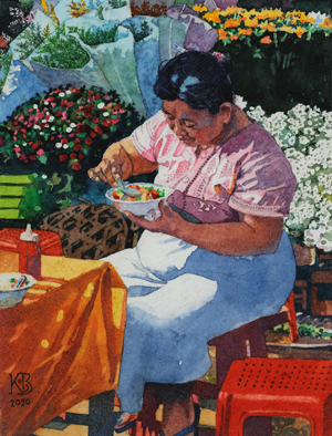 Lunchtime in the Flower Market