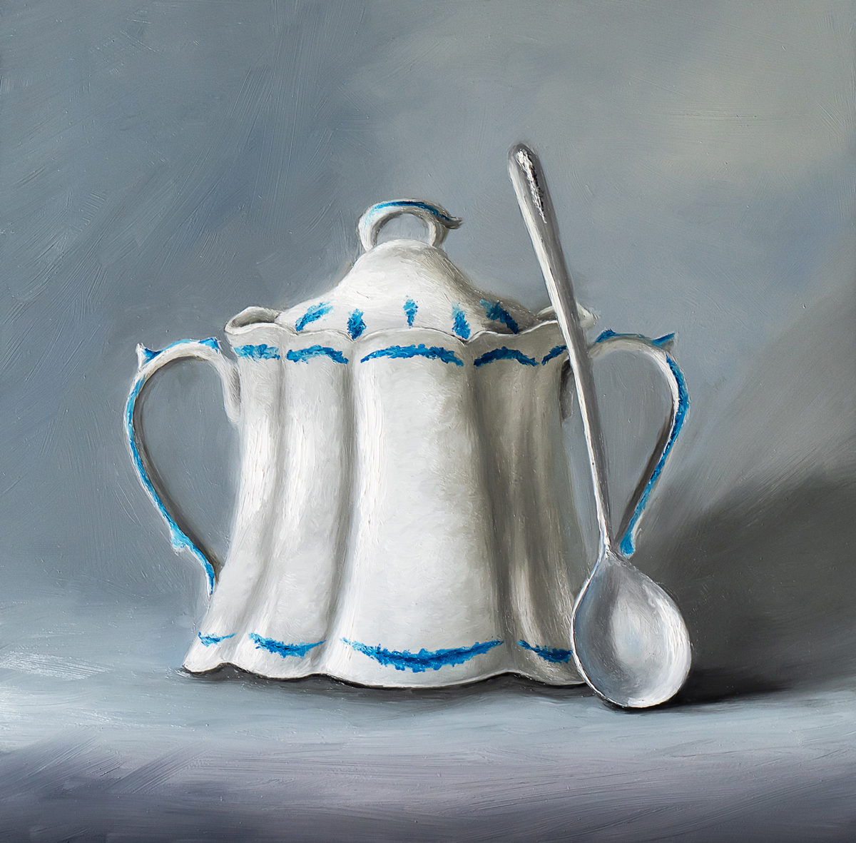 Sugar Bowl with Silver Spoon