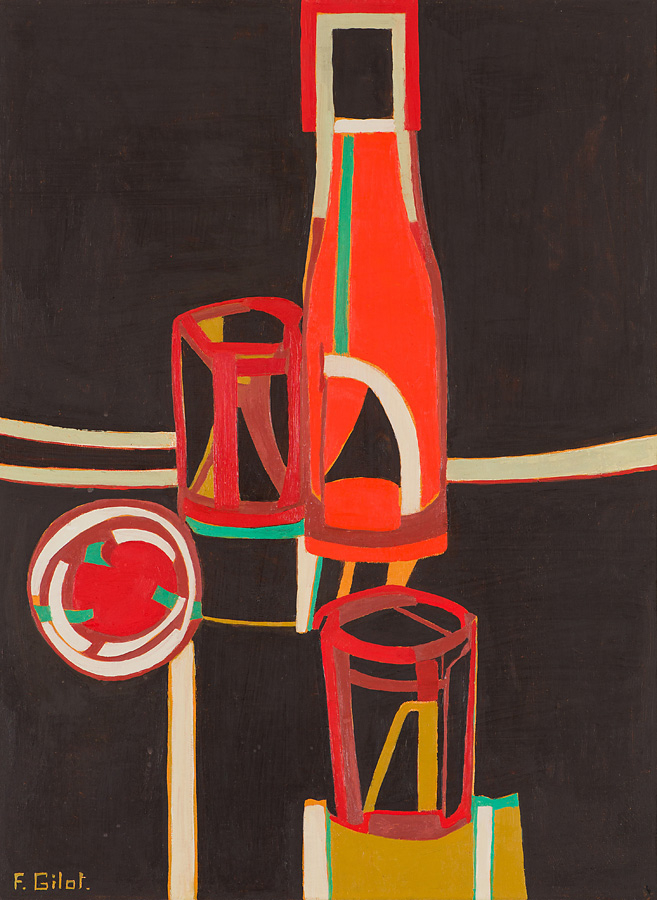 Bottle and Glasses, 1975