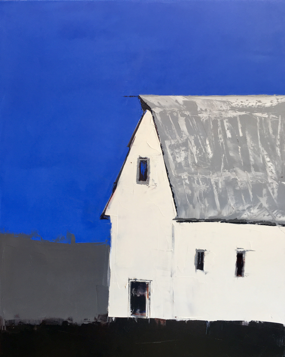 "White Barn with Blue Sky" 2021