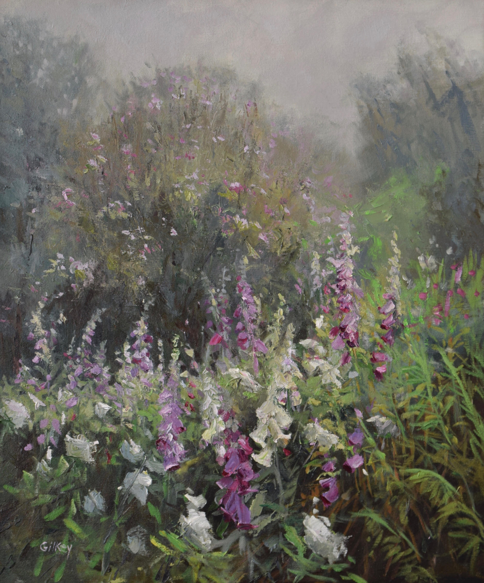 "Foxgloves in The Mist"