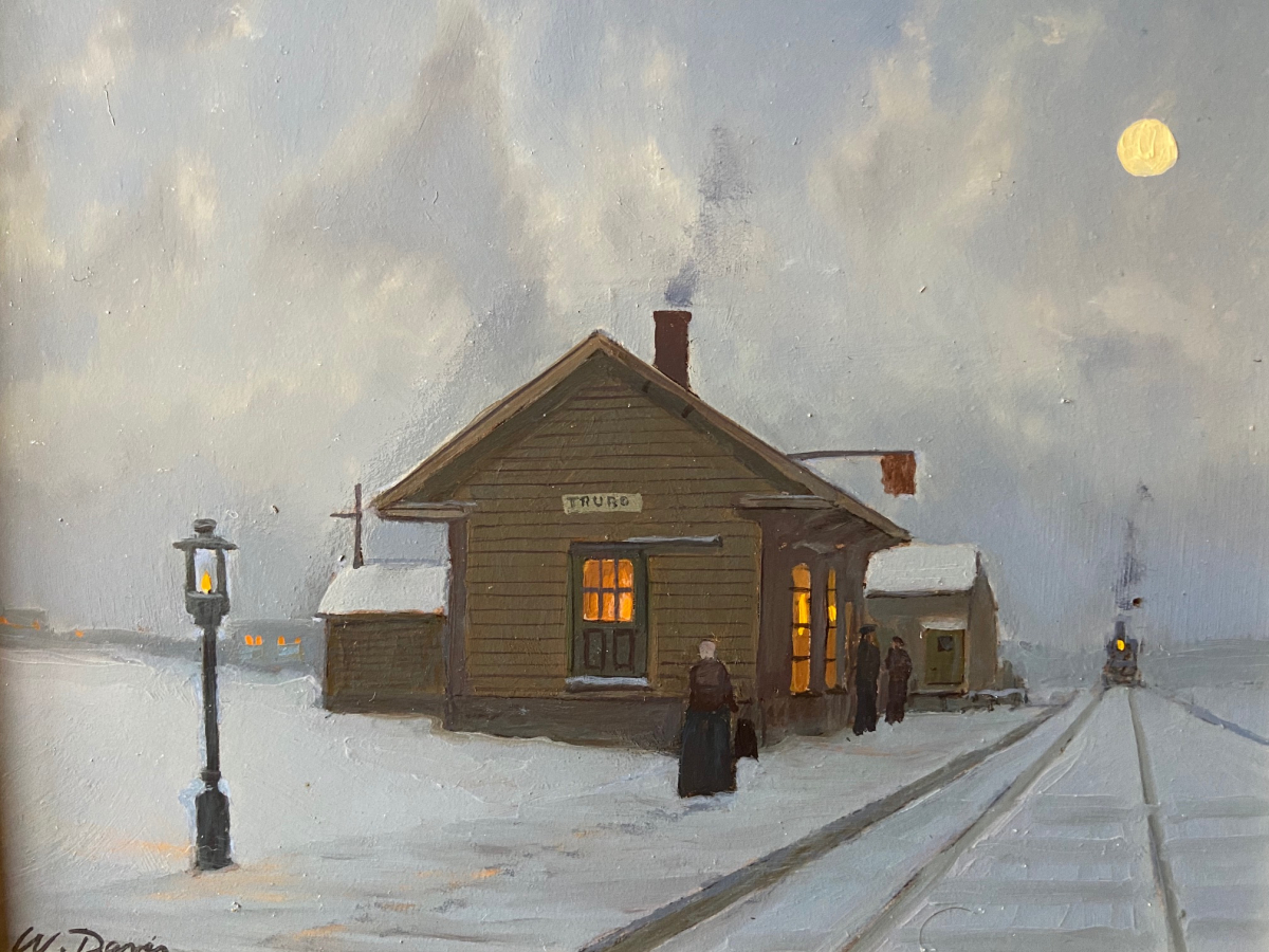 "Winter Light, Truro Rail Station, Circa 1900's"