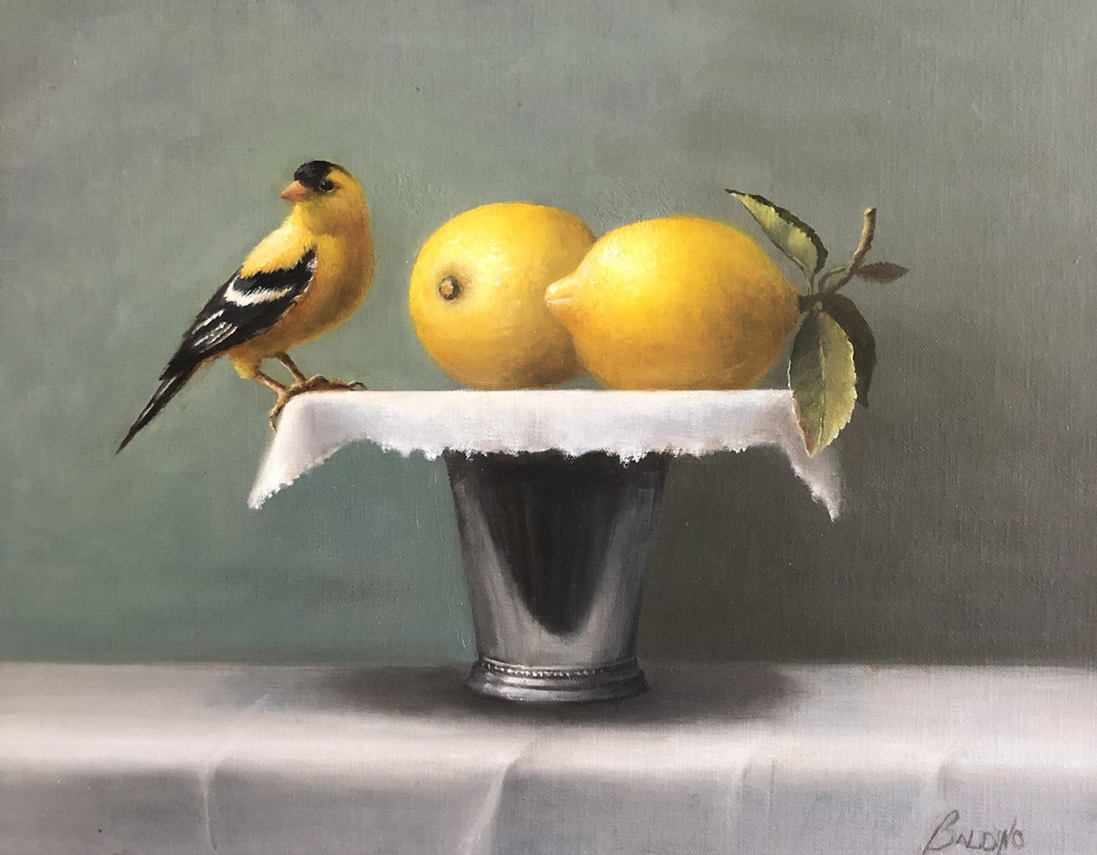 Gold Finch and Lemons