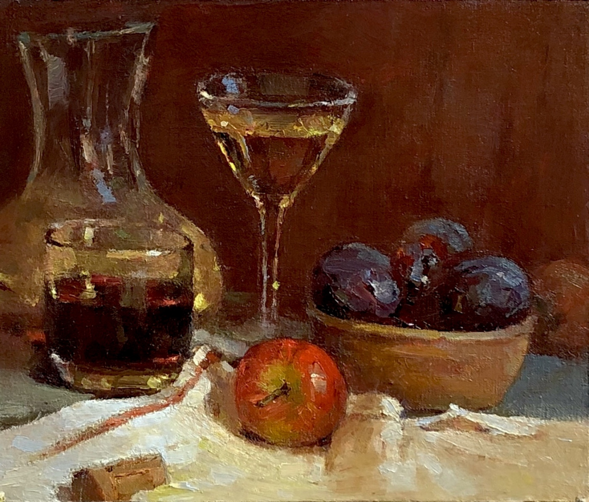 Still Life with Fruits and Wine