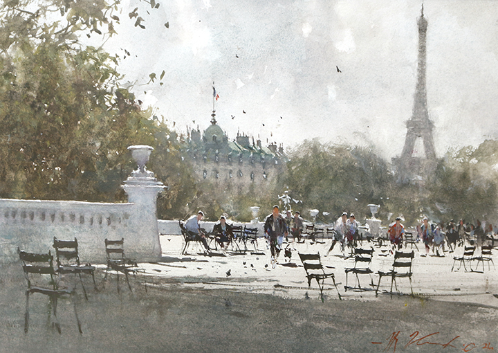 "Luxembourg Gardens, Study"