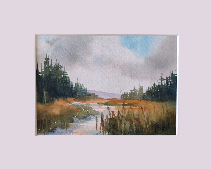 Watercolor Miniature "Slough"