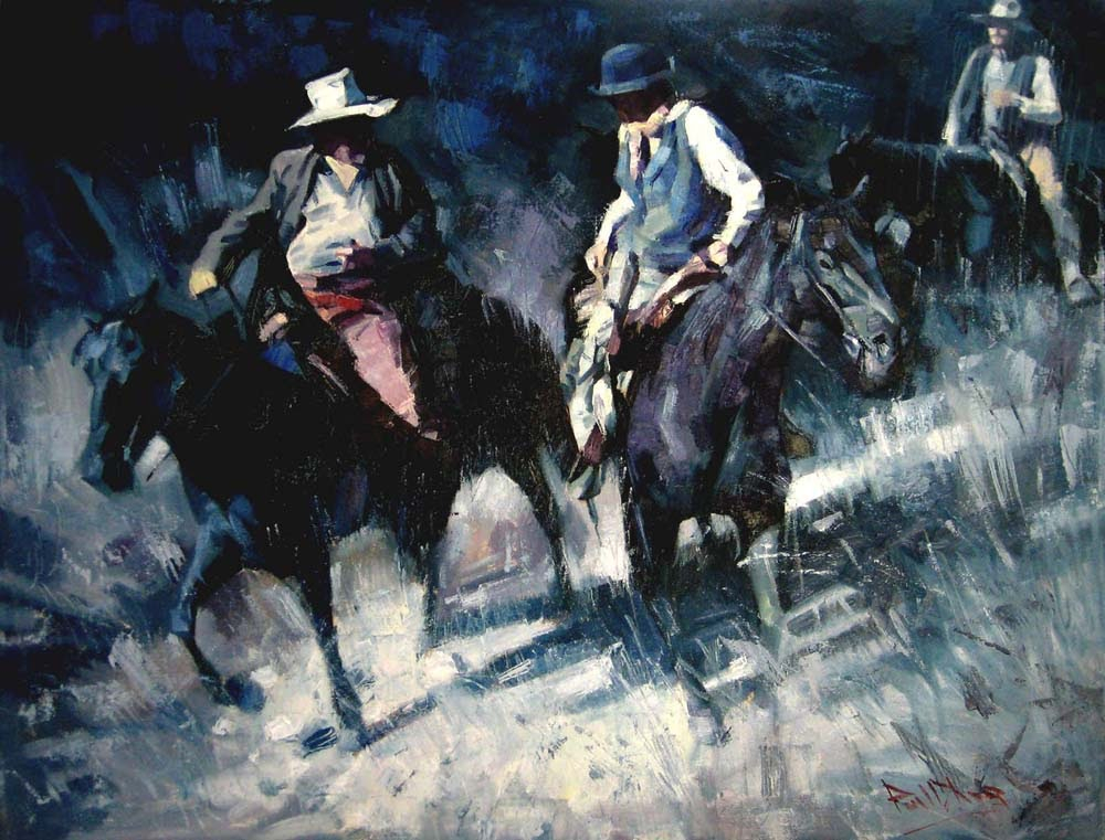 Moonlit Riders             24" x 30"