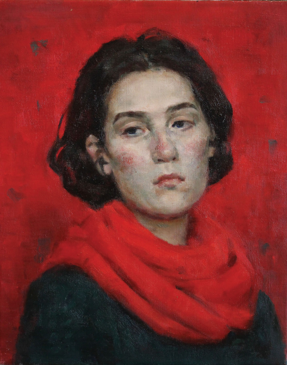 Girl in a Red Scarf