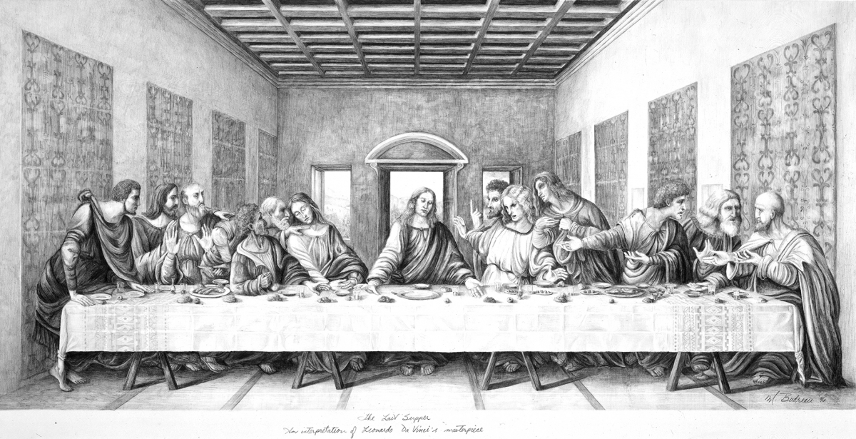Last Supper - a pencil rendition of Da Vinci's