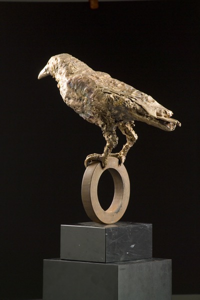 Trophy Crow (3/4 left view)